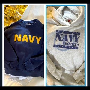 NWOT Kids Navy Sweatshirts. Brand new never worn! $25 for both!! Or $15 a piece
